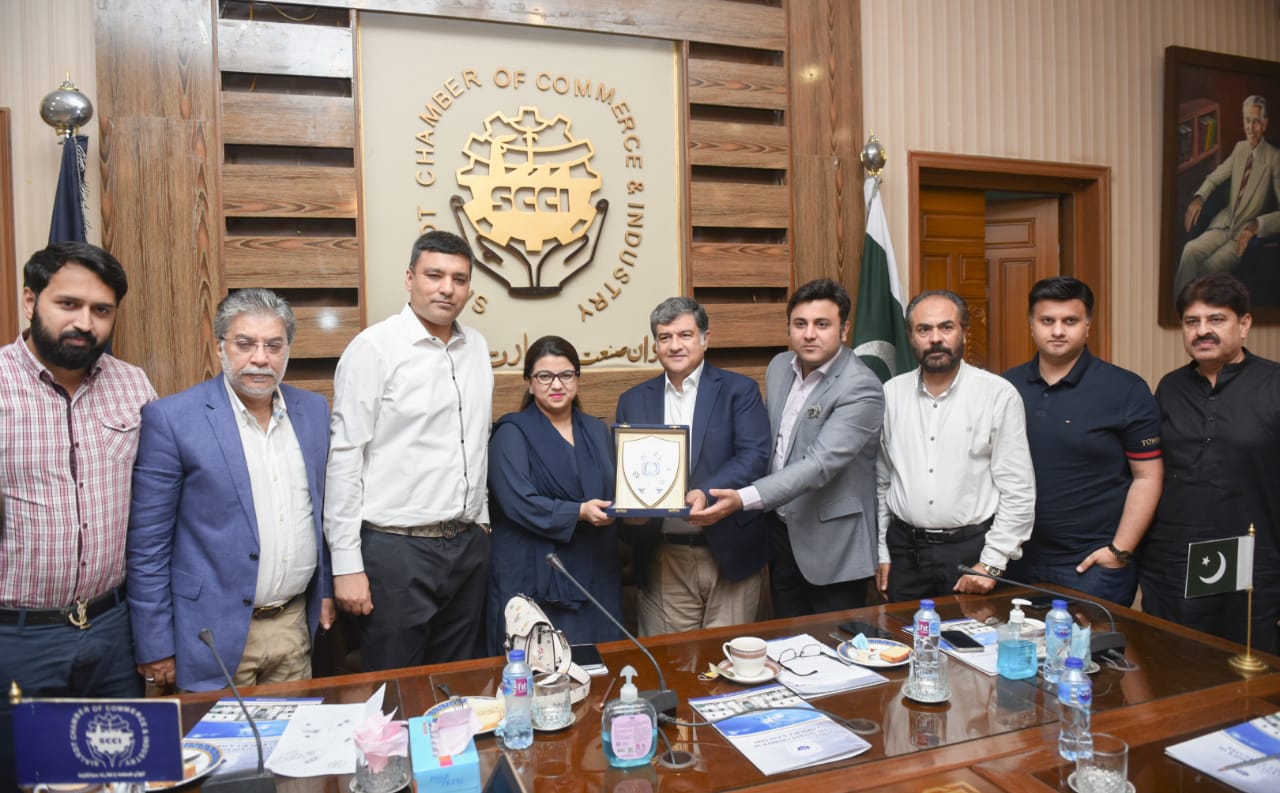 Special Assistant to Prime Minister on Youth Affairs Shaza Fatima Khawaja visited Sialkot Chamber of Commerce.